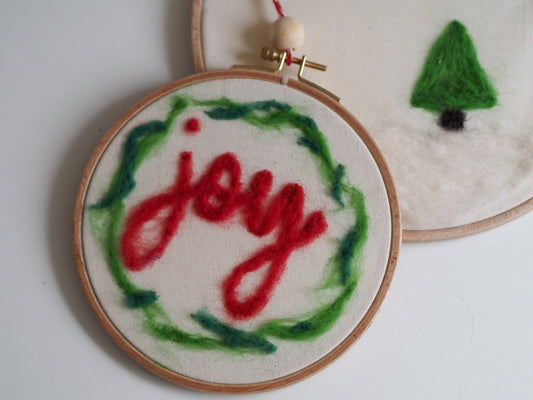 4th of December 2024, 6.30pm - Christmas Craft Workshop at Canteena in Sale - Needle felted Canvas