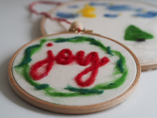 12th of December 2024, 6.30pm - Christmas Craft Workshop at Canteena in Sale  - Needle felted canvas