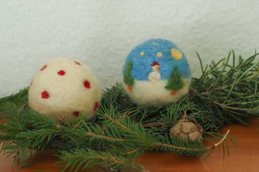 11th of December 2024, 6.30pm - Christmas Craft Workshop at Canteena in Sale - Needle felted baubles